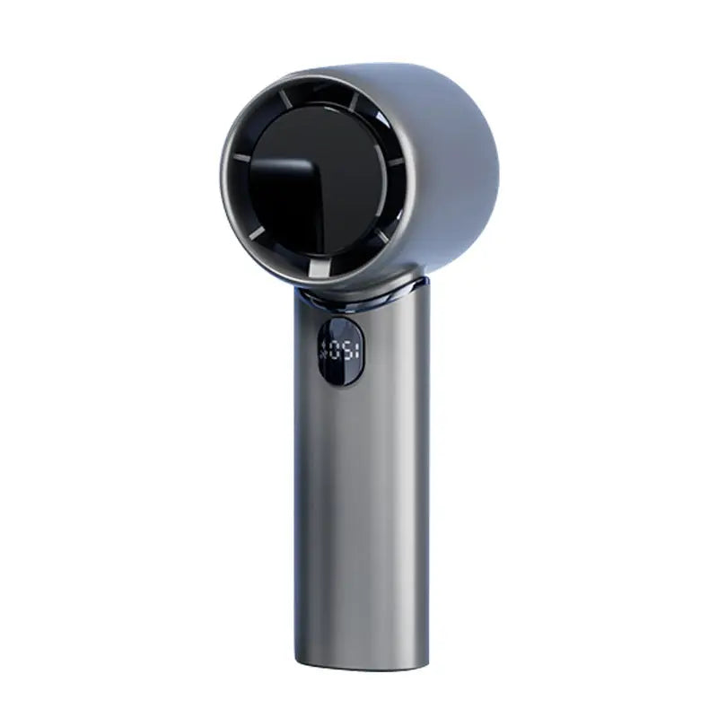 Grey Mini Bladeless Handheld Fan - USB Rechargeable, Quiet Portable Desk Fan Wholesale Hub