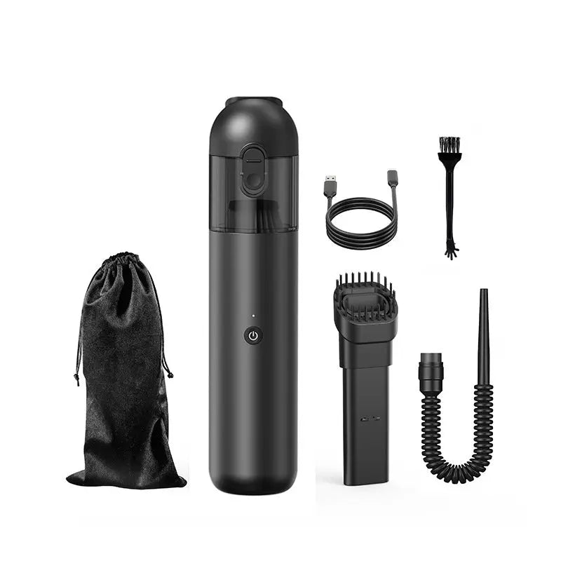 Black Versatile 2-in-1 Cordless Handheld Vacuum Cleaner & Blower - USB Rechargeable, High-Power for Car & Home Wholesale Hub