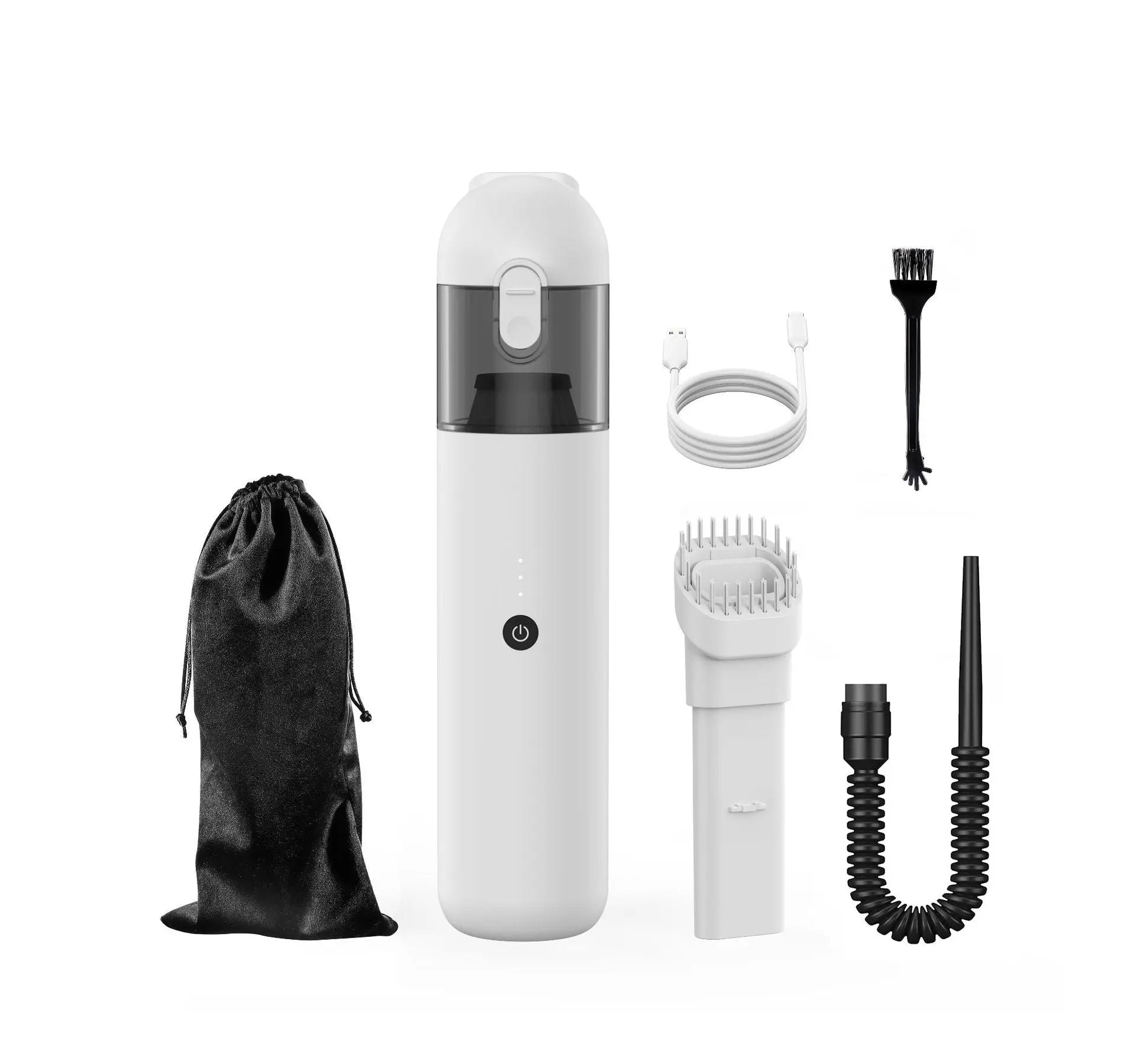 White Versatile 2-in-1 Cordless Handheld Vacuum Cleaner & Blower - USB Rechargeable, High-Power for Car & Home Wholesale Hub