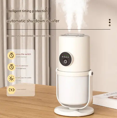 Beige + Base ortable Desktop Dual-Spray Humidifier with Air Purification for Office and Bedroom Wholesale Hub