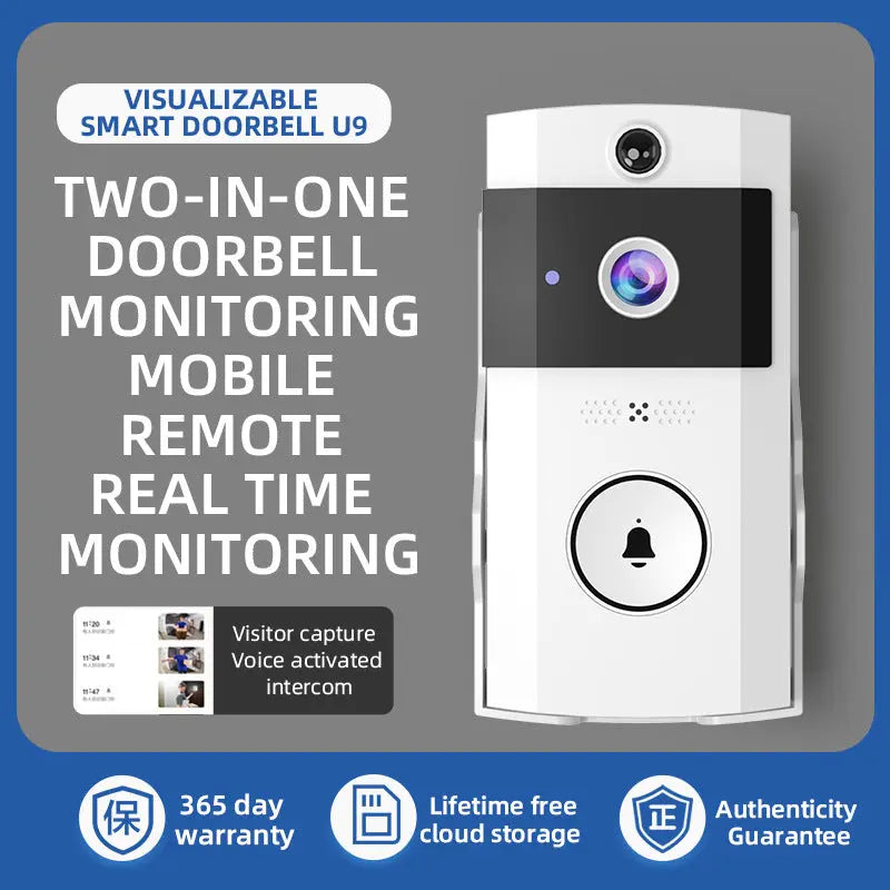 Transparent Rain Cover + Doorbell Combination HD Wireless Video Doorbell with Long-Lasting Battery Wholesale Hub