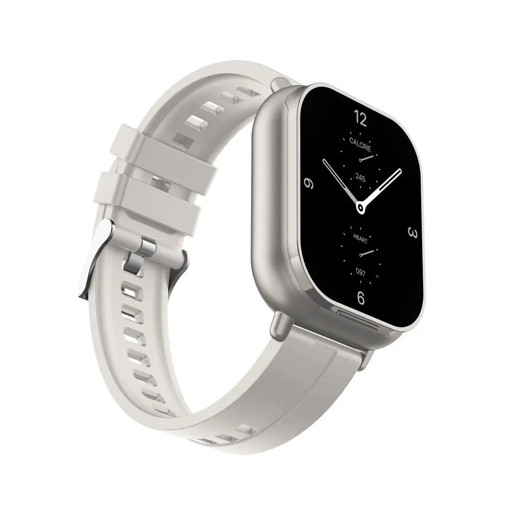 Silver 2-in-1 Bluetooth Smartwatch with Integrated Earbuds for Sports Wholesale Hub