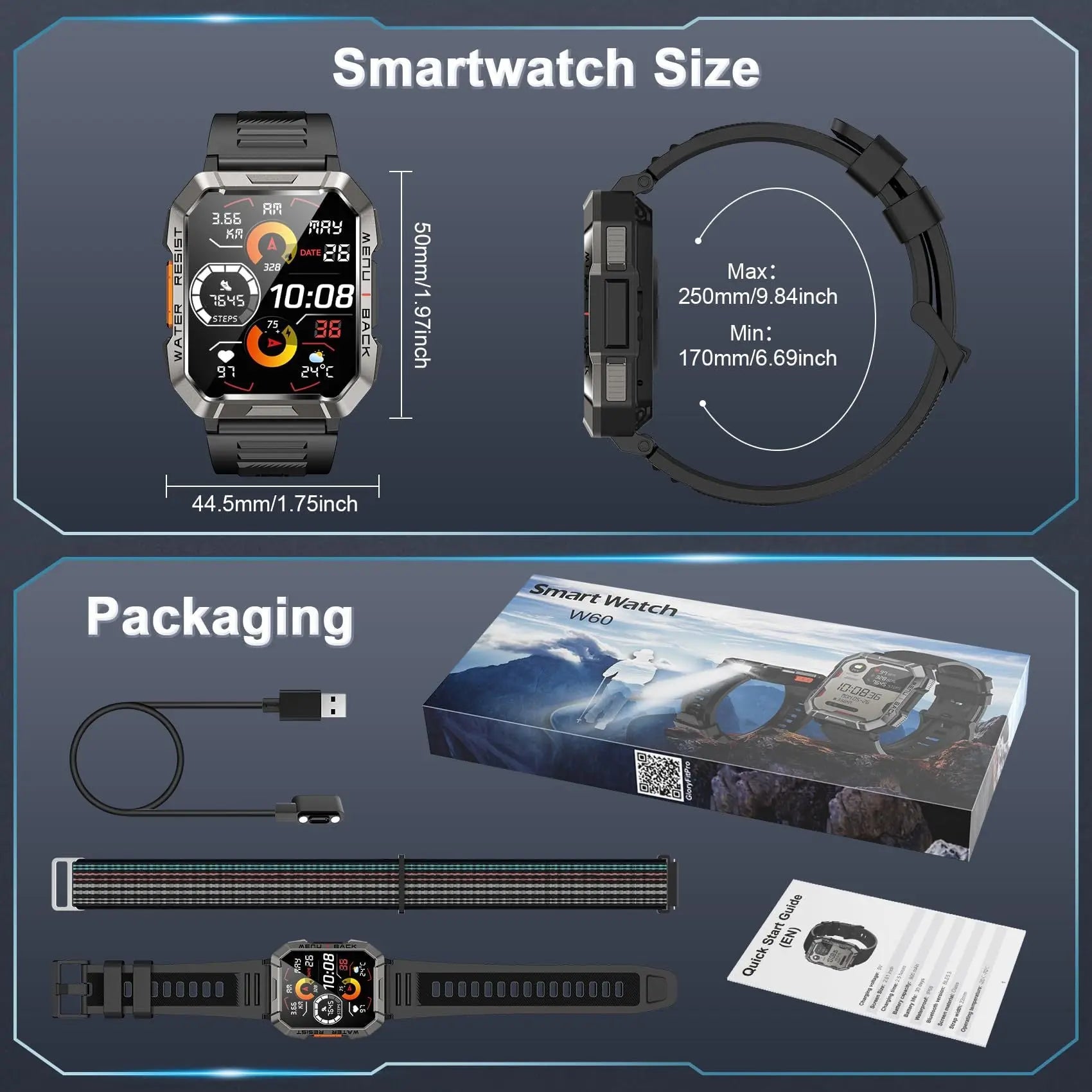 Men's Outdoor Smartwatch with Bluetooth Calling and Flashlight Wholesale Hub