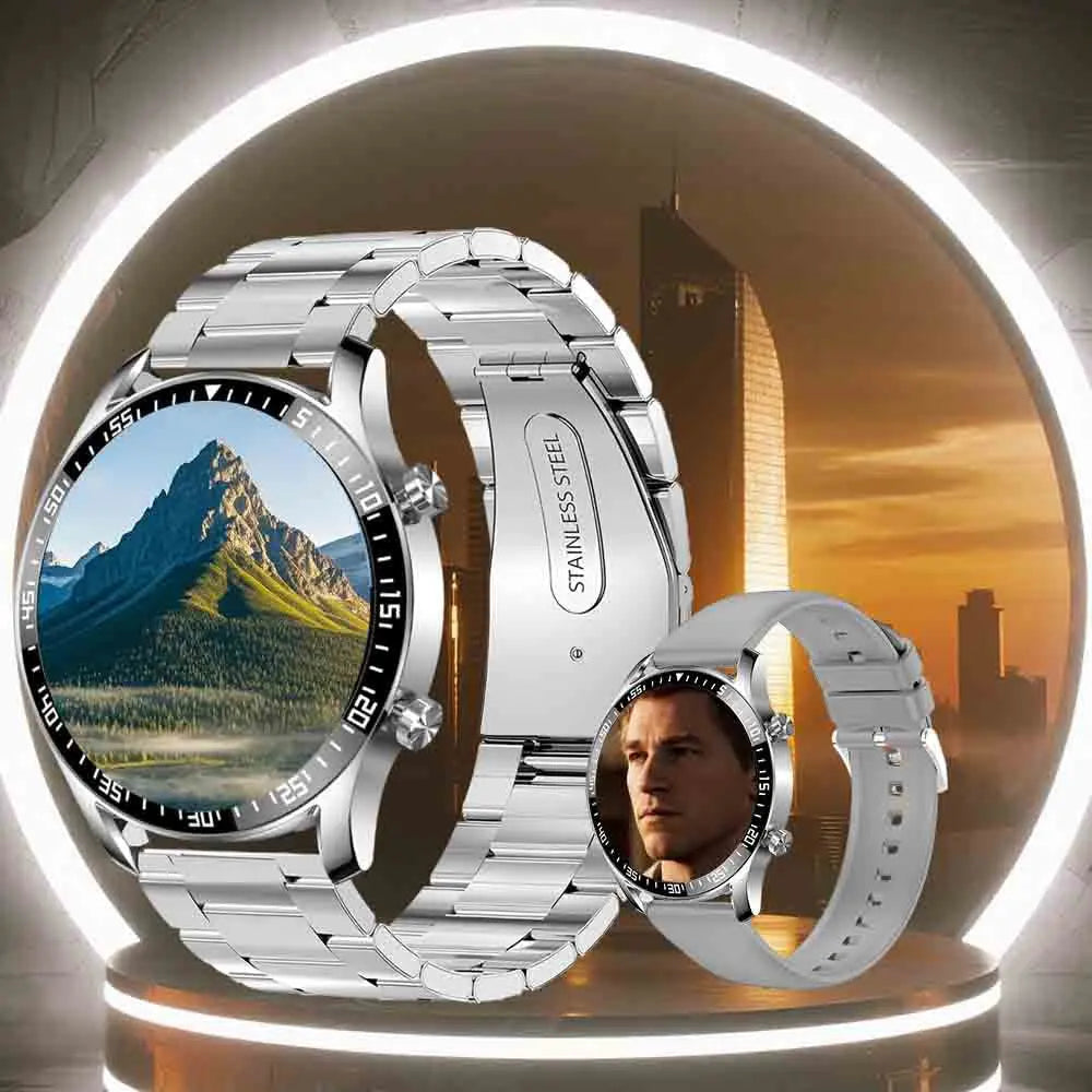 Silver Silicone Business Smartwatch with ECG and PPG Monitoring Wholesale Hub