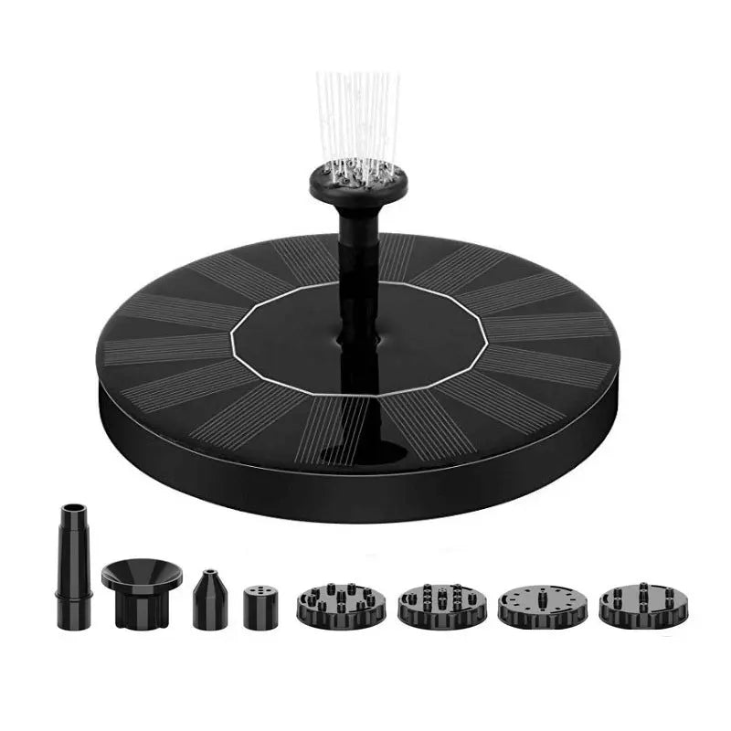 16cm Solar Floating Fountain with LED Light for Bird Bath and Pond Wholesale Hub