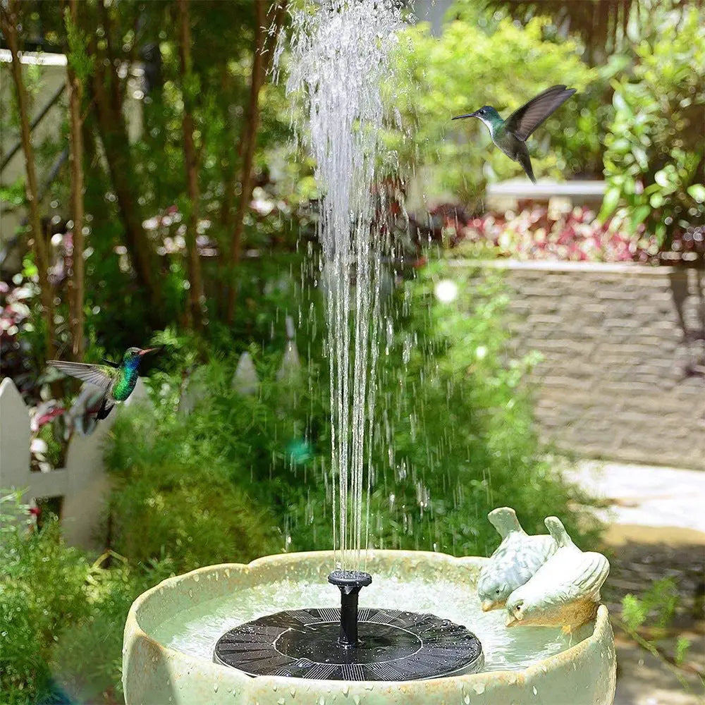 16cm Solar Floating Fountain with LED Light for Bird Bath and Pond Wholesale Hub