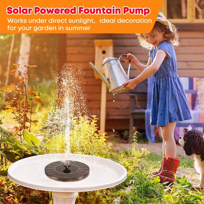 16cm Solar Floating Fountain with LED Light for Bird Bath and Pond Wholesale Hub