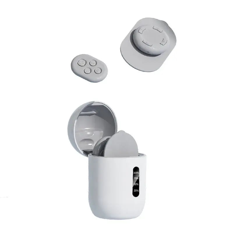 Smart Cervical Spine EMS Massager Sticker with Remote Control & Charging Case - 6 Modes, 16 Strengths(white) Wholesale Hub