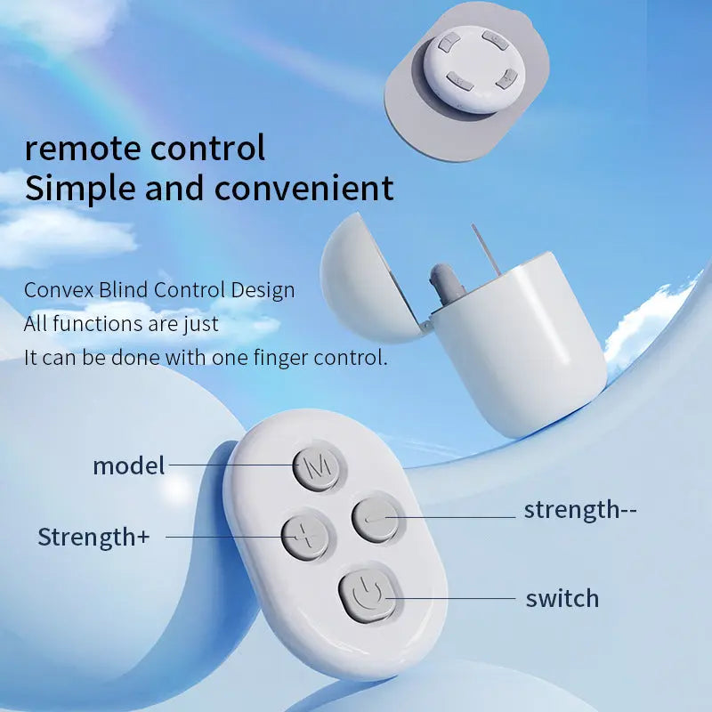Smart Cervical Spine EMS Massager Sticker with Remote Control & Charging Case - 6 Modes, 16 Strengths(white) Wholesale Hub