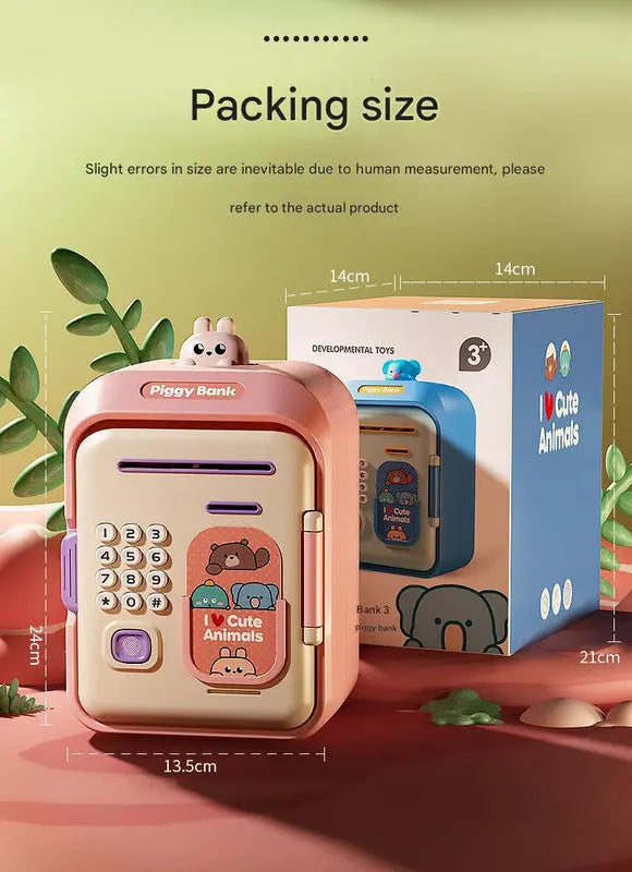 Interactive Kids' Piggy Bank Safe with Music, Stories & Password Lock(blue) Wholesale Hub
