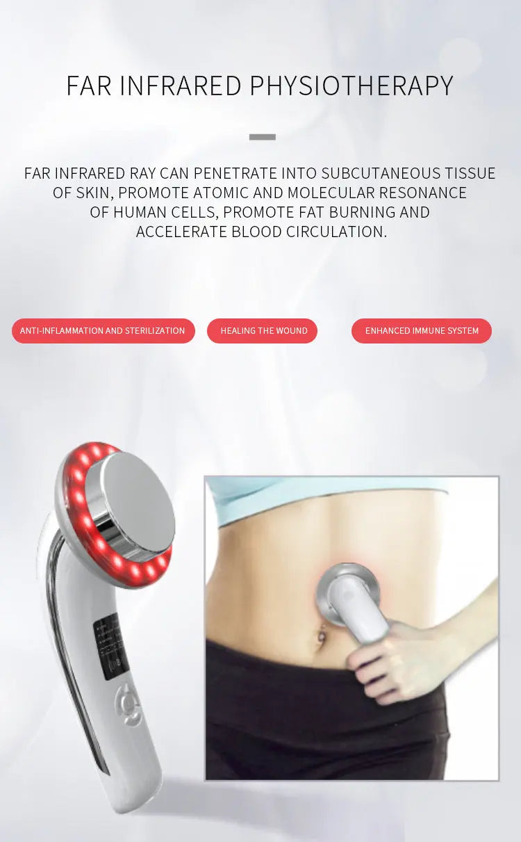 6-in-1 Ultrasonic Slimming & Beautifying RF Device - Body Sculpting & Skin Rejuvenation(white) Wholesale Hub
