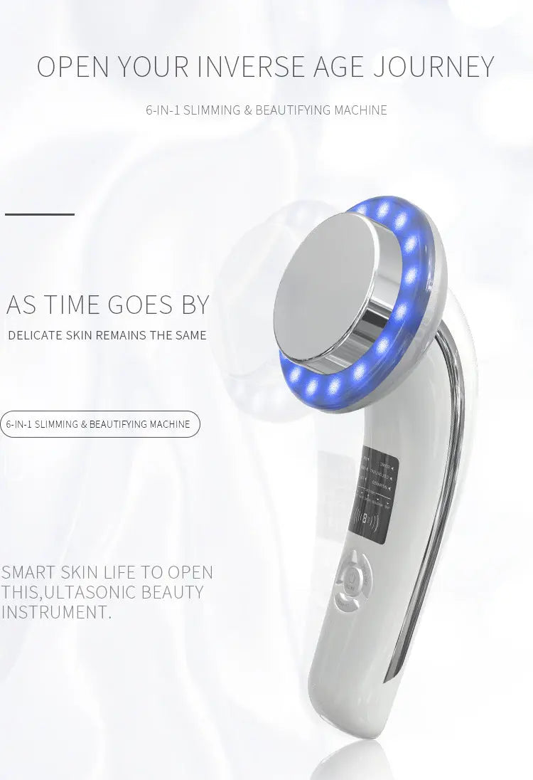 6-in-1 Ultrasonic Slimming & Beautifying RF Device - Body Sculpting & Skin Rejuvenation(black) Wholesale Hub
