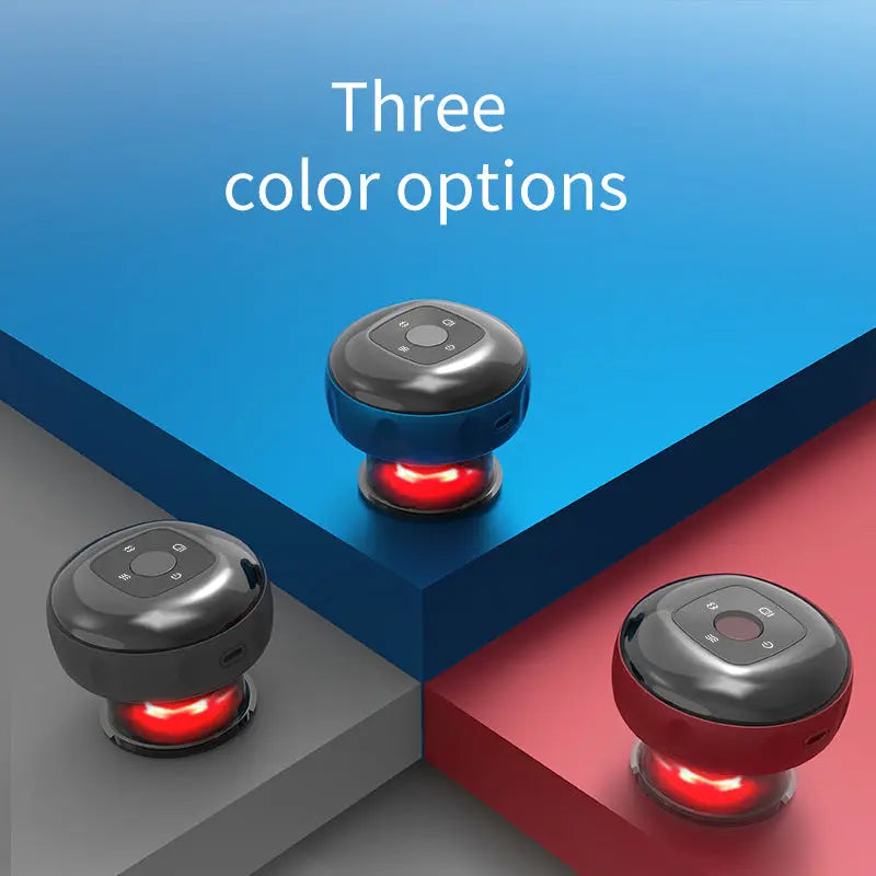 Smart Electric Cupping Therapy Massager - Adjustable Suction & Heat, Red Light Therapy, USB-C Rechargeable(Red) Wholesale Hub