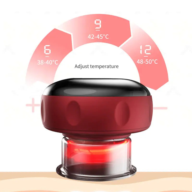 Smart Electric Cupping Therapy Massager - Adjustable Suction & Heat, Red Light Therapy, USB-C Rechargeable(White) Wholesale Hub