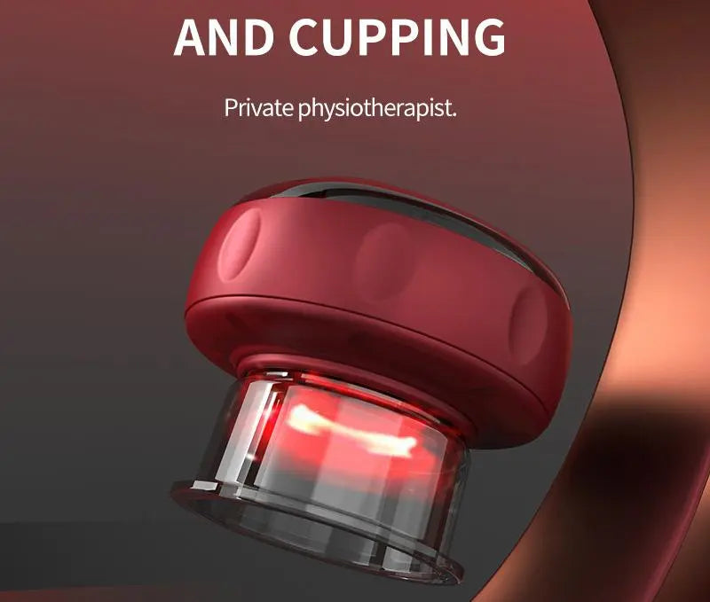 Smart Electric Cupping Therapy Massager - Adjustable Suction & Heat, Red Light Therapy, USB-C Rechargeable(Blue) Wholesale Hub