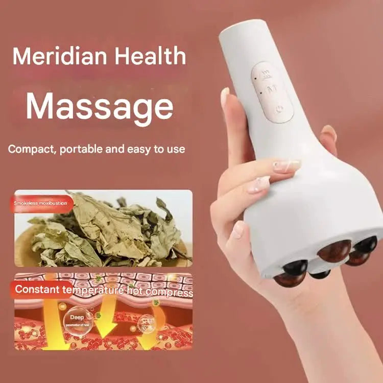 Rechargeable Smokeless Moxibustion & Massage Device with Hot Compress & Red Light Therapy(green) Wholesale Hub