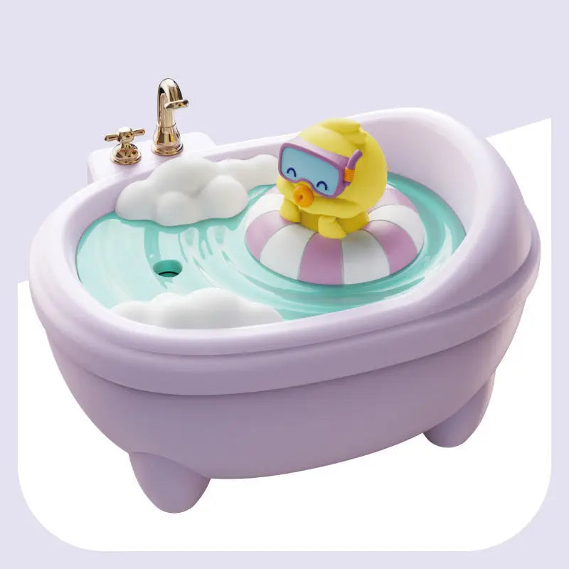 Adorable Bathtub Humidifier with Colorful Night Light - USB-C, 340ml, Auto Shut-Off(Purple Duck) Wholesale Hub