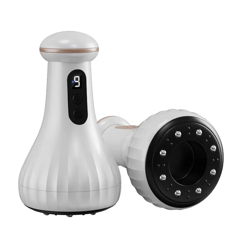 Electric Cupping & Gua Sha Massager - 9 Levels Heat & Suction, Red Light Therapy, USB-C Rechargeable(White) Wholesale Hub