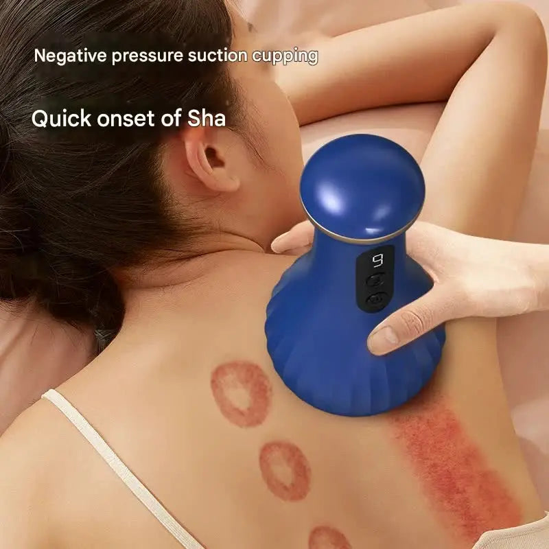 Electric Cupping & Gua Sha Massager - 9 Levels Heat & Suction, Red Light Therapy, USB-C Rechargeable(White) Wholesale Hub