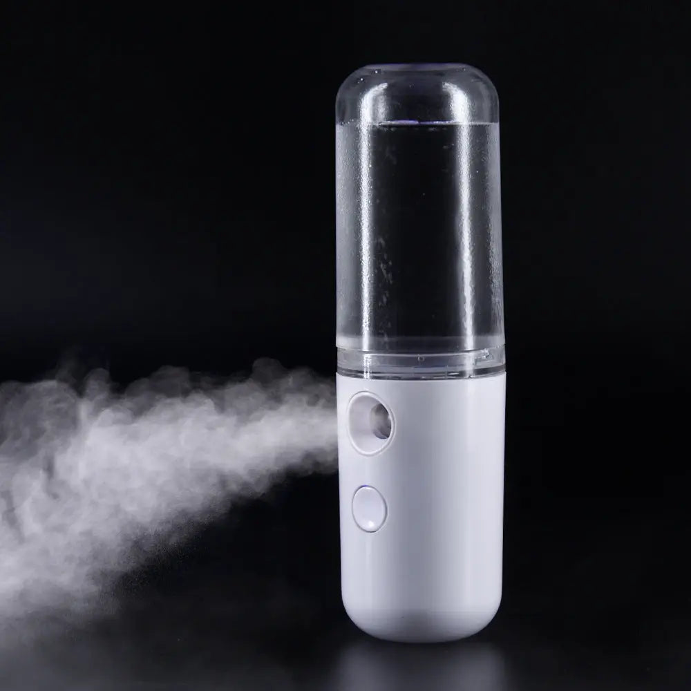 Two Portable Nano Facial Sprayer - 50ml USB Rechargeable Moisturizing Disinfectant Sprayer(white) Wholesale Hub