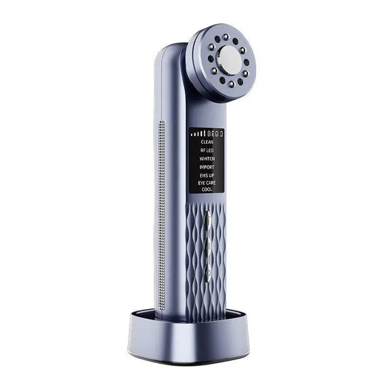 Multi-Functional Facial Beauty Device - Ultrasonic, EMS, RF LED, Cool Therapy & Eye Care(blue) Wholesale Hub