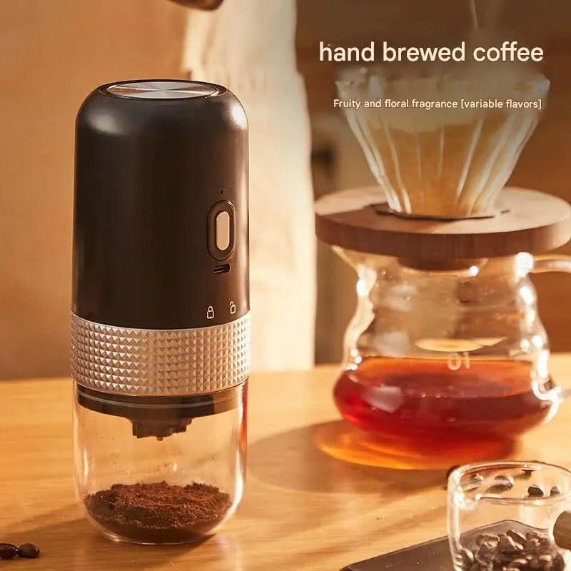 Wireless Portable Electric Coffee Grinder - Adjustable Coarseness, USB-C Rechargeable, One-Touch Operation(black) Wholesale Hub