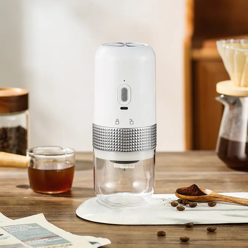Wireless Portable Electric Coffee Grinder - Adjustable Coarseness, USB-C Rechargeable, One-Touch Operation(white) Wholesale Hub