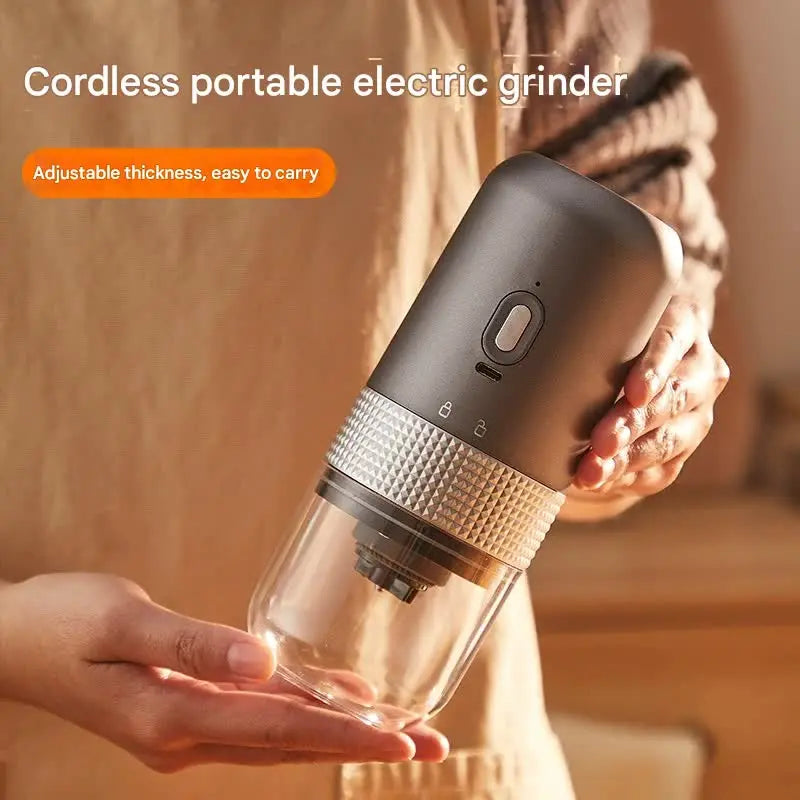 Wireless Portable Electric Coffee Grinder - Adjustable Coarseness, USB-C Rechargeable, One-Touch Operation(white) Wholesale Hub