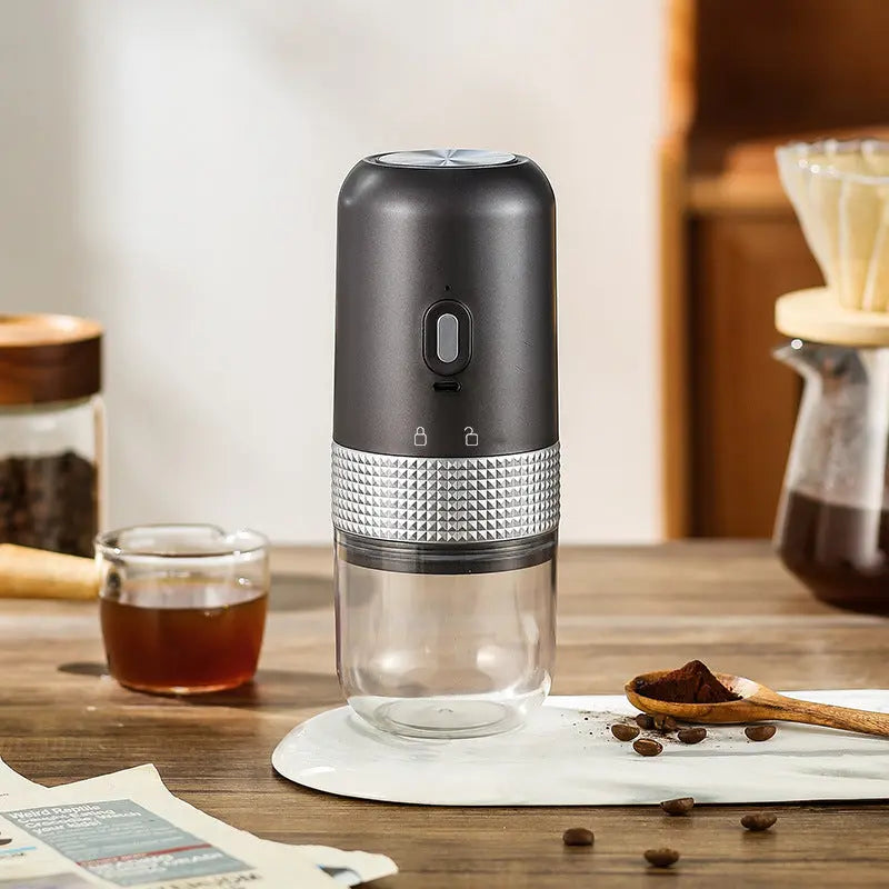 Wireless Portable Electric Coffee Grinder - Adjustable Coarseness, USB-C Rechargeable, One-Touch Operation(grey) Wholesale Hub