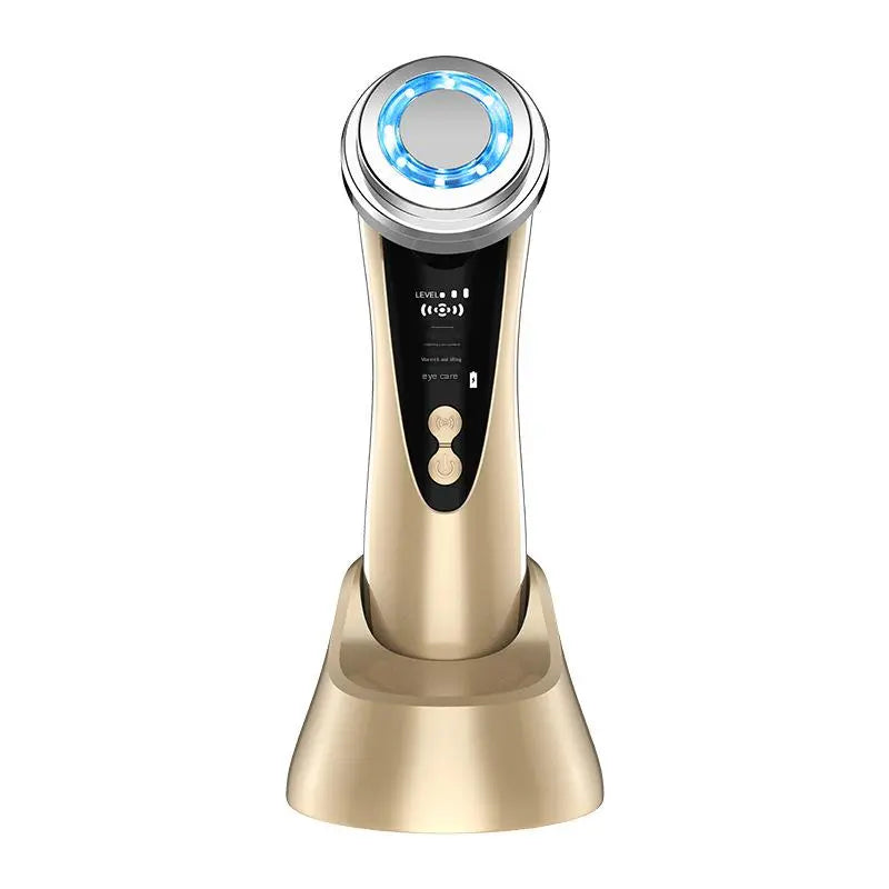 4-in-1 Facial Beauty Device - LED Light Therapy, Warm Lifting, Ion Cleansing & Eye Care(gold) Wholesale Hub