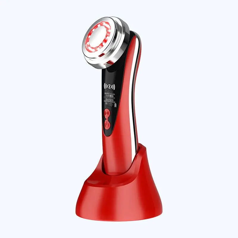4-in-1 Facial Beauty Device - LED Light Therapy, Warm Lifting, Ion Cleansing & Eye Care(red) Wholesale Hub