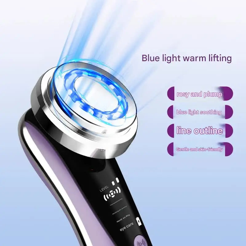 4-in-1 Facial Beauty Device - LED Light Therapy, Warm Lifting, Ion Cleansing & Eye Care(red) Wholesale Hub