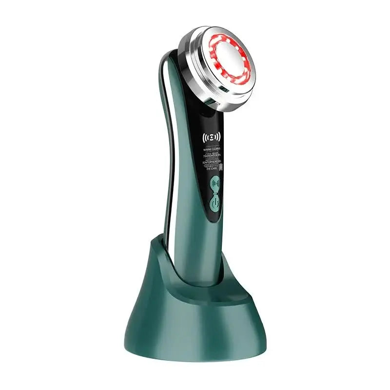 4-in-1 Facial Beauty Device - LED Light Therapy, Warm Lifting, Ion Cleansing & Eye Care(green) Wholesale Hub