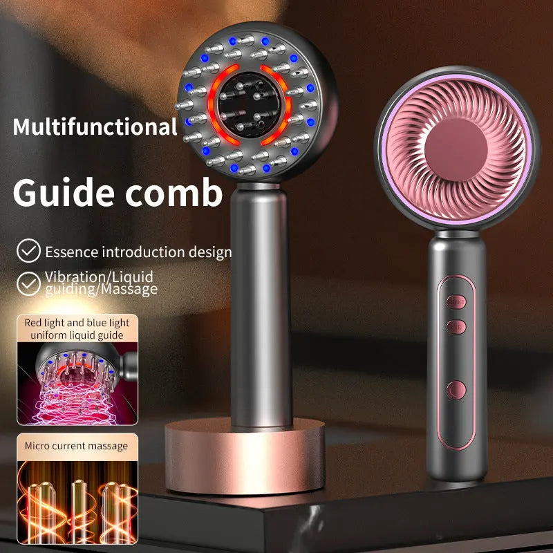 White Advanced Scalp Therapy Comb: Red/Blue Light, EMS & Serum Applicator Wholesale Hub