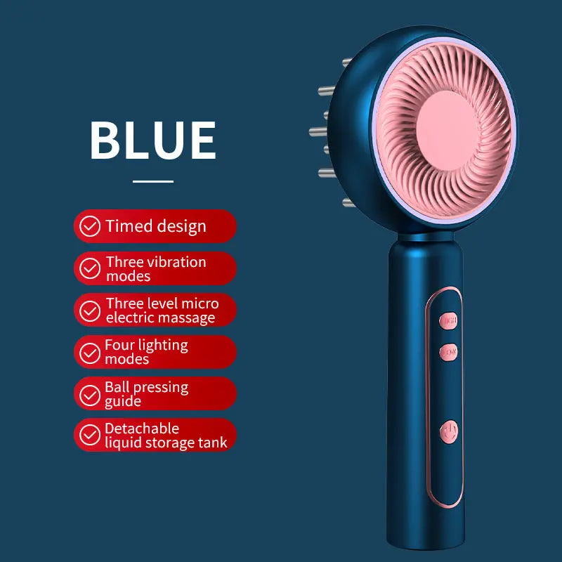 Blue Advanced Scalp Therapy Comb: Red/Blue Light, EMS & Serum Applicator Wholesale Hub