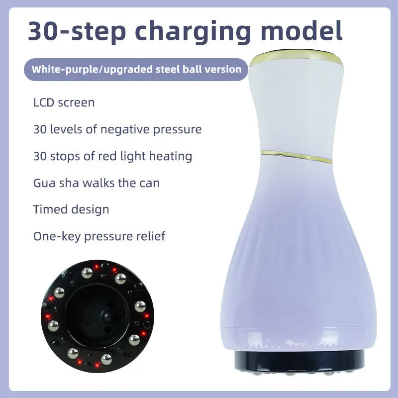 Gradient white purple Portable Electric Cupping Therapy Device - Adjustable Intensity & Heat Wholesale Hub