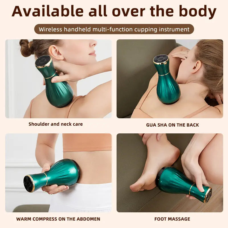 Gradient white purple Portable Electric Cupping Therapy Device - Adjustable Intensity & Heat Wholesale Hub