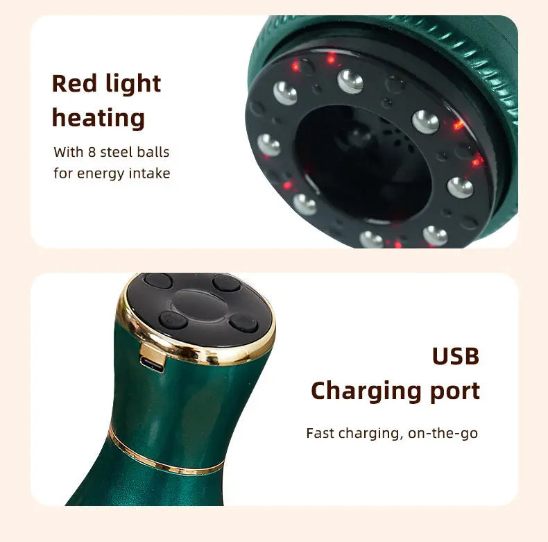 Green Portable Electric Cupping Therapy Device - Adjustable Intensity & Heat Wholesale Hub