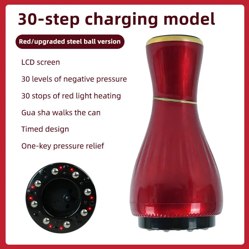 Red Portable Electric Cupping Therapy Device - Adjustable Intensity & Heat Wholesale Hub