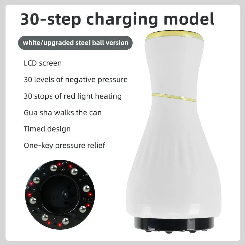 White Portable Electric Cupping Therapy Device - Adjustable Intensity & Heat Wholesale Hub