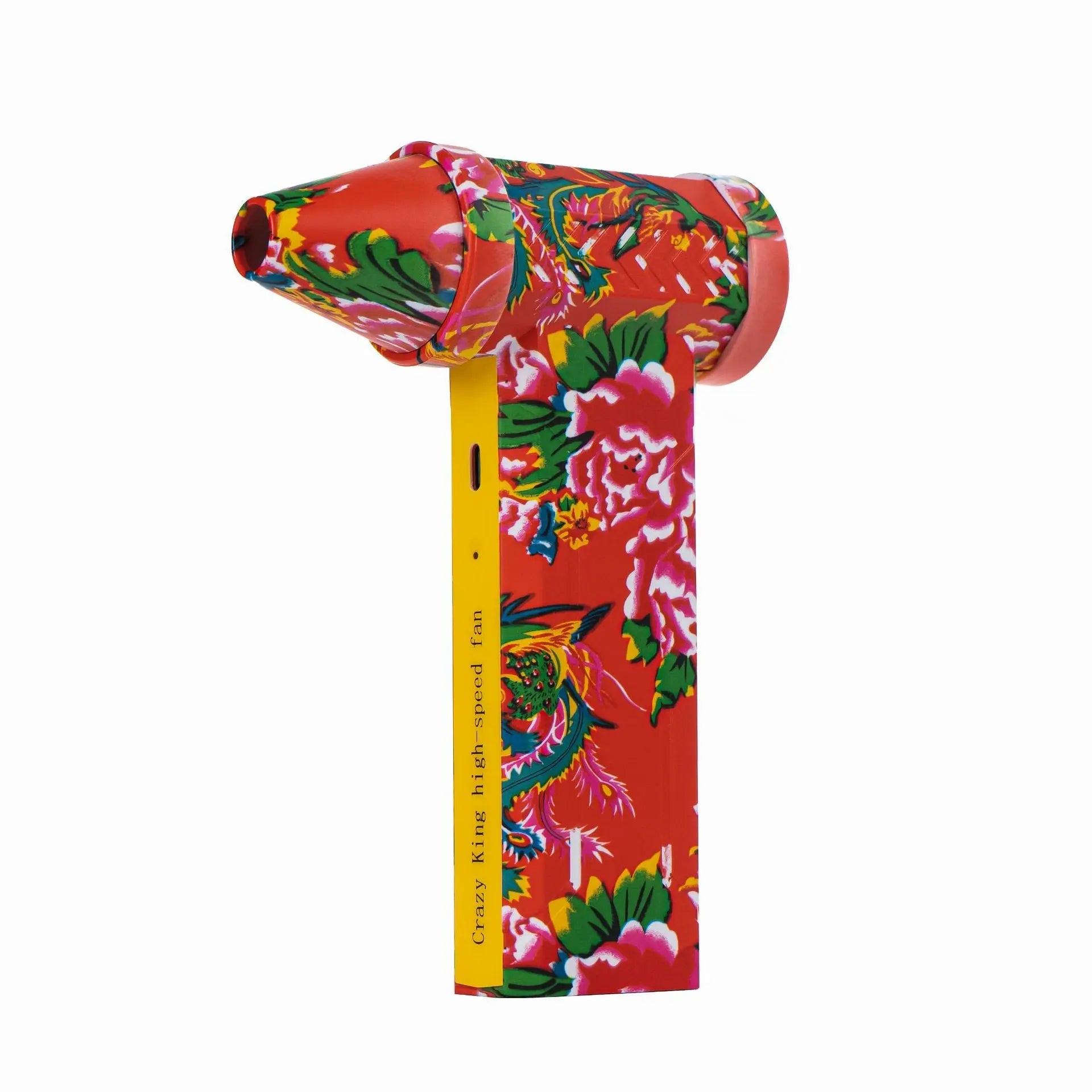 Portable Jet Fan - 200W Powerful Handheld Air Duster & Blower (Red flower color) Wholesale Hub