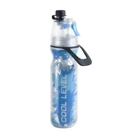Blue 500ML Insulated Sports Water Bottle with Cooling Mist - Triple-Layer Design Keeps Drinks Cold for Hours - Portable PE Misting Bottle Wholesale Hub