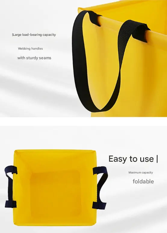 Green 25L Collapsible Bucket - Heavy-Duty PVC Waterproof Folding Pail for Fishing, Camping & Car Washing Wholesale Hub