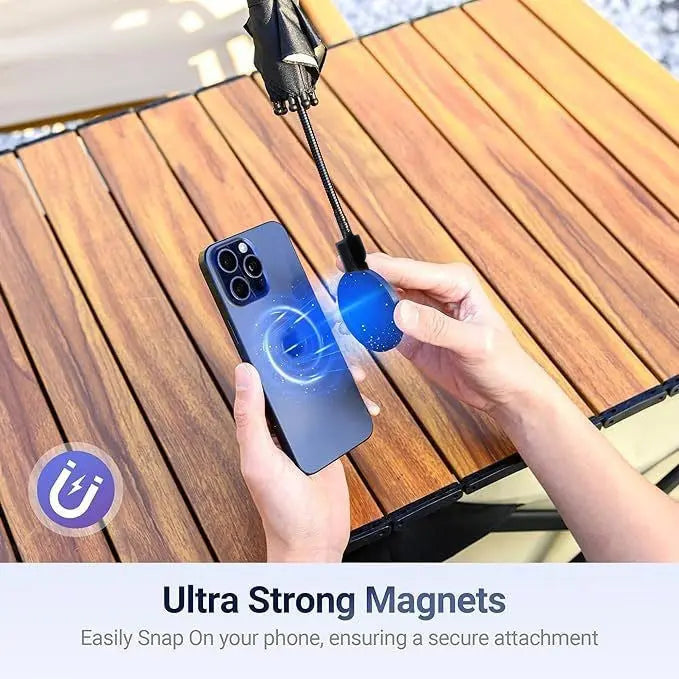 Blue Magnetic Phone Umbrella Sun Shade - Clear Outdoor Screen Visor, Anti-Glare Mini Parasol for iPhone Wholesale Hub