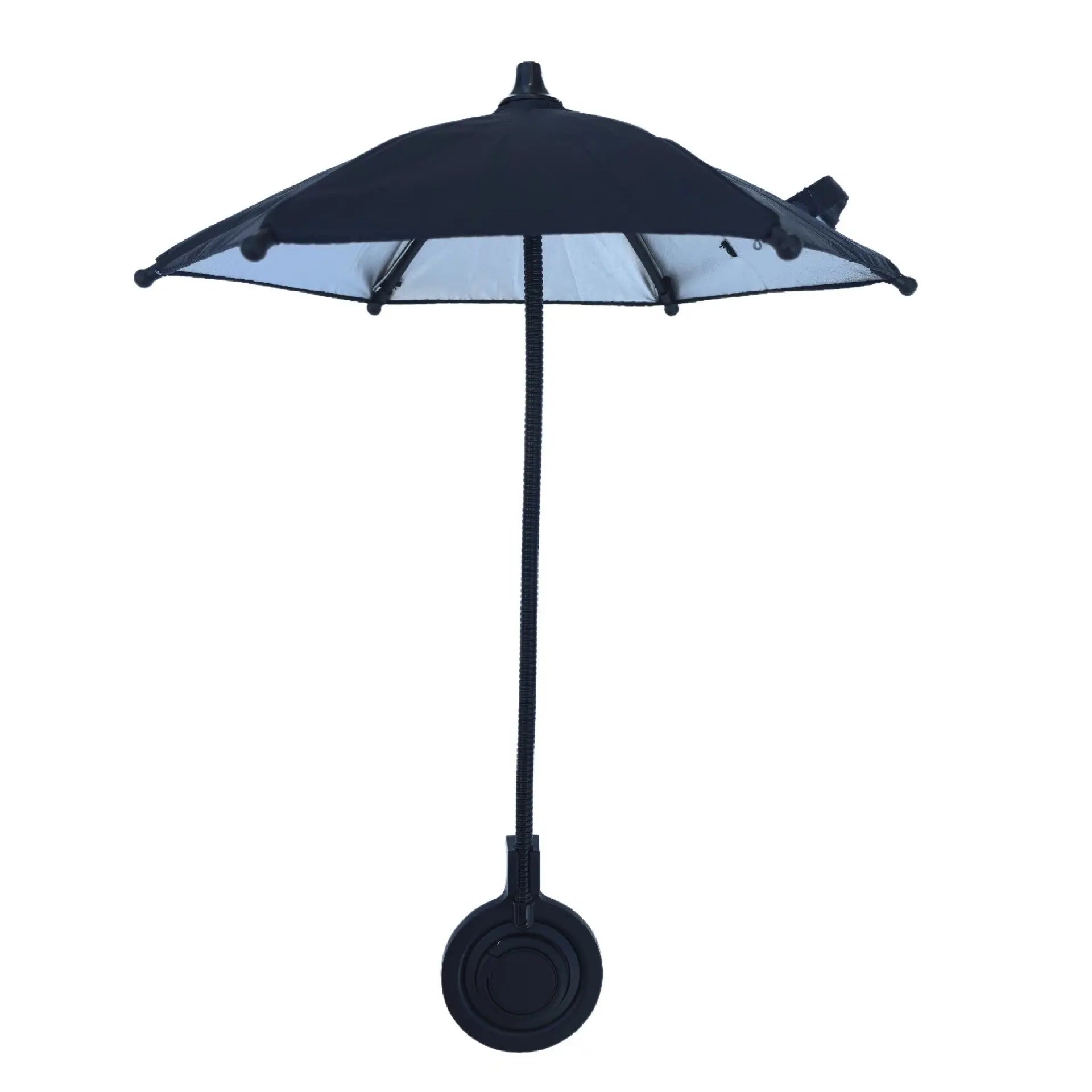 Black Magnetic Phone Umbrella Sun Shade - Clear Outdoor Screen Visor, Anti-Glare Mini Parasol for iPhone Wholesale Hub