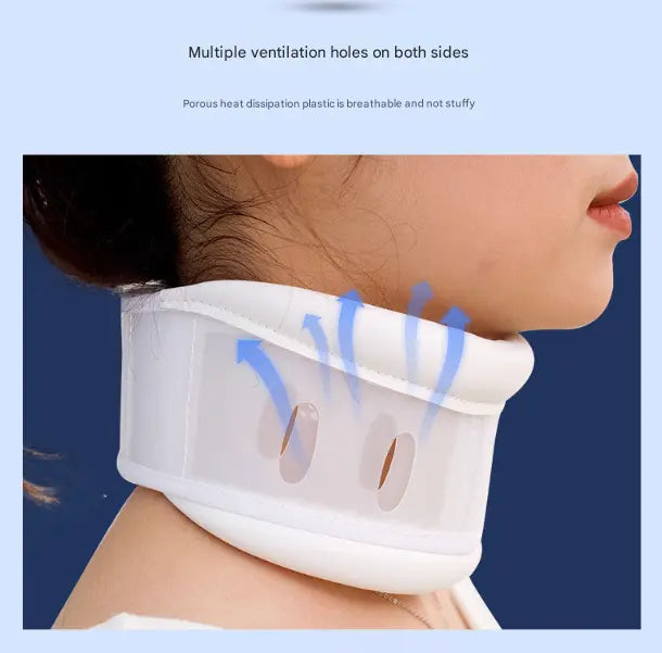 Size L White Adjustable Cervical Collar Neck Brace - Breathable Support for Pain Relief & Posture Wholesale Hub