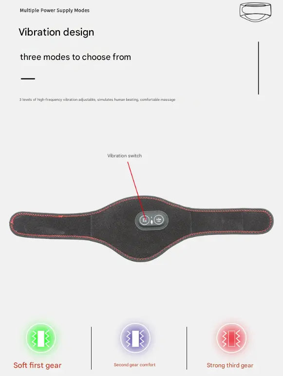 Black Heated Vibrating Neck Wrap - USB Powered Massager for Soothing Pain Relief with 3 Heat & 3 Vibration Modes Wholesale Hub