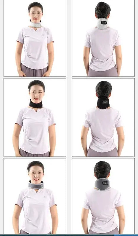 Light Grey Heated Vibrating Neck Wrap - USB Powered Massager for Soothing Pain Relief with 3 Heat & 3 Vibration Modes Wholesale Hub