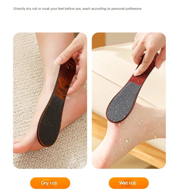 Khaki Professional Pedicure Foot File 10-Pack - Double-Sided Callus Remover with Wooden Handle Wholesale Hub
