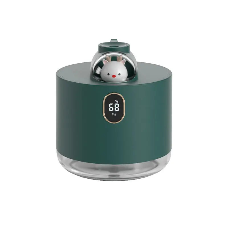 Green Adorable Space Capsule Humidifier - Portable USB Cool Mist Maker with LED Display & Ambient Night Light Wholesale Hub